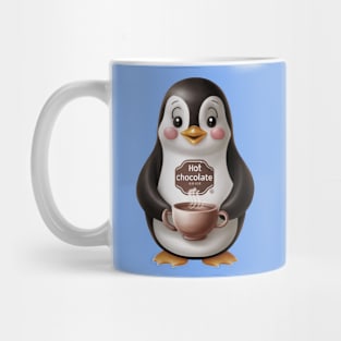 Cute penguin with hot chocolate Mug